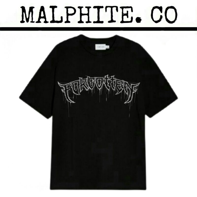 Kaos Baju T-Shirt Tulisan Forgotten Tee Lagu Band Musik Lokal Merch Heavy Metal Punk Rock And Roll V