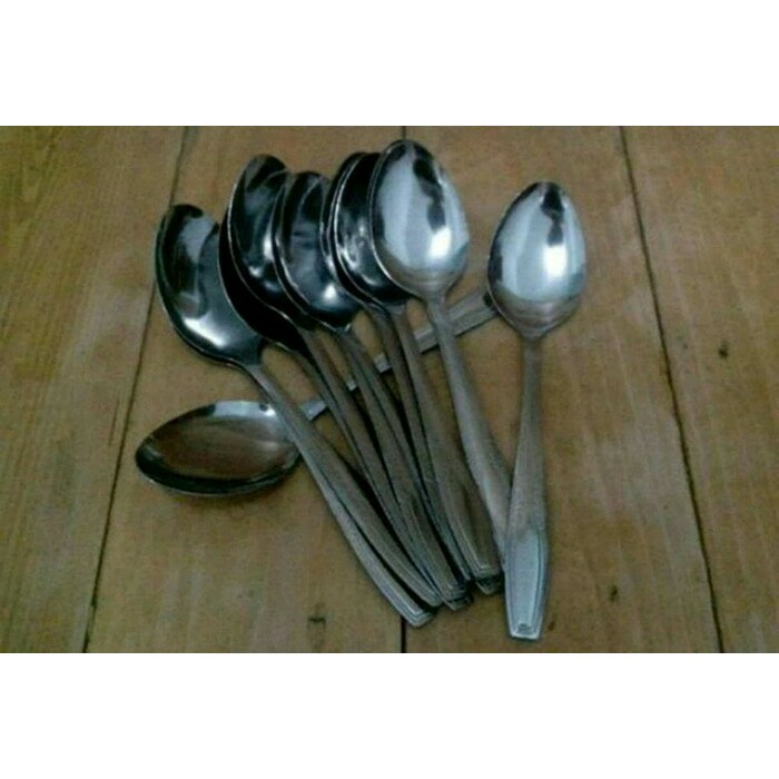 [COD] SENDOK MAKAN STAINLESS STEEL 12PCS / 1 LUSIN