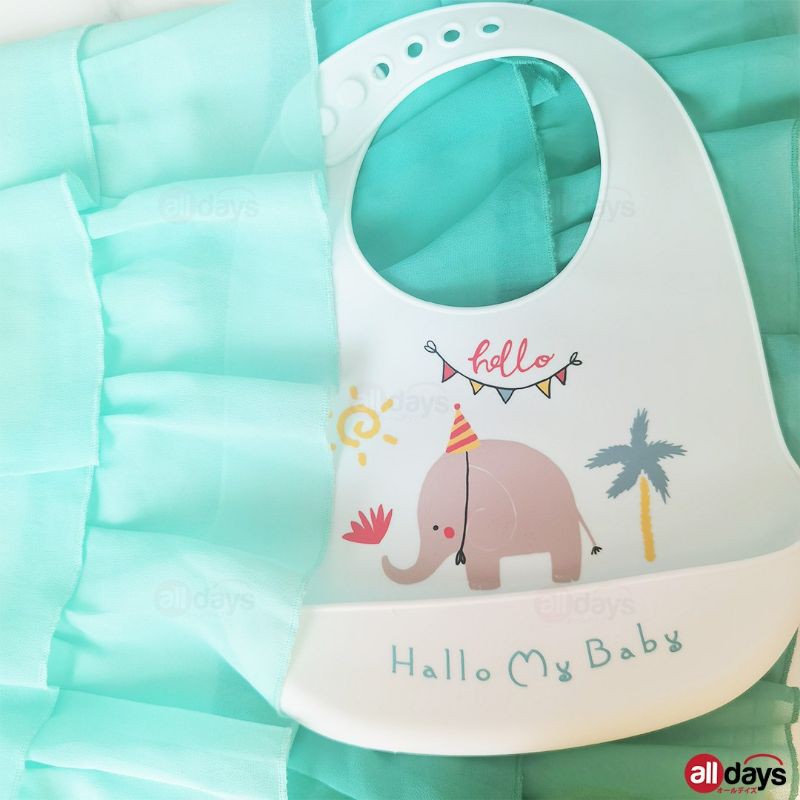 Alldays ~ Children Silicone Bib / Celemek Bayi Tahan Air Lembut, Aman, dan Nyaman