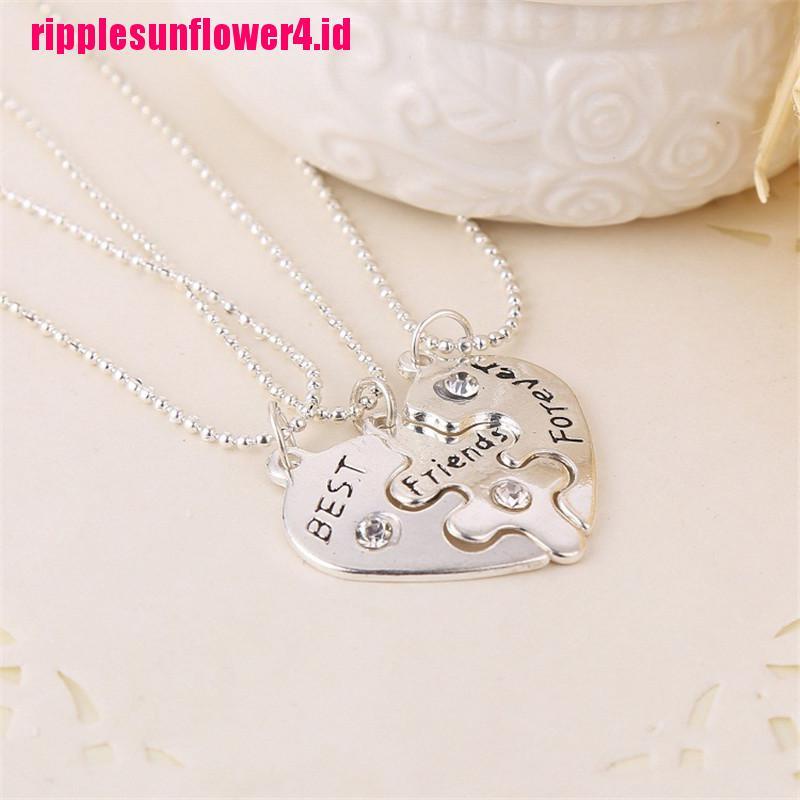 Kalung Rantai Dengan Liontin Hati Motif Tulisan Best Friends Untuk Wanita