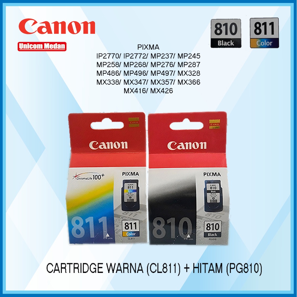 CARTRIDGE CANON PG810 + CL811 TINTA PRINTER