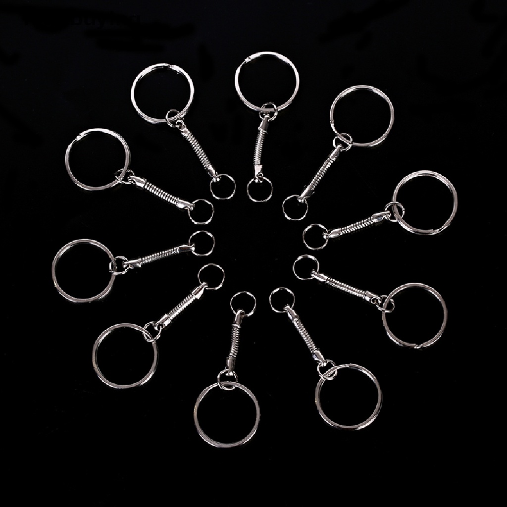 Hbid 10pcs Gantungan Kunci Bentuk Ular Warna Silver DIY Untuk Aksesoris Perhiasan