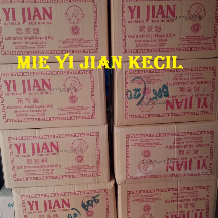 Mi Mie Telur Yi Jian KECIL 1 KARTON DUS 200gr Kering Yijian Telor Instan Egg Noodle Goreng Kuah