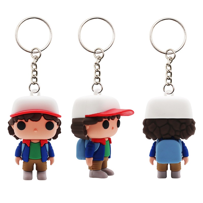 Gantungan Kunci Bentuk Boneka Anime Stranger Things Bahan PVC Vinyl Untuk Koleksi