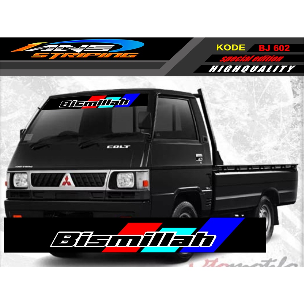 STIKER KACA DEPAN MOBIL L300 / GRANDMAX / PICK UP / CARRY / STIKER KACA DEPAN MOBIL PICK UP / DECAL STIKER PICK UP BJ602