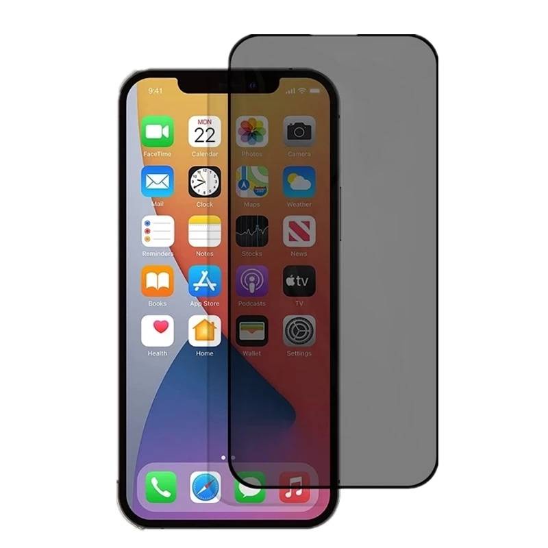 Pelindung Layar Tempered Glass Mini Anti Spy / Gores Untuk Iphone 12 13 Pro Max