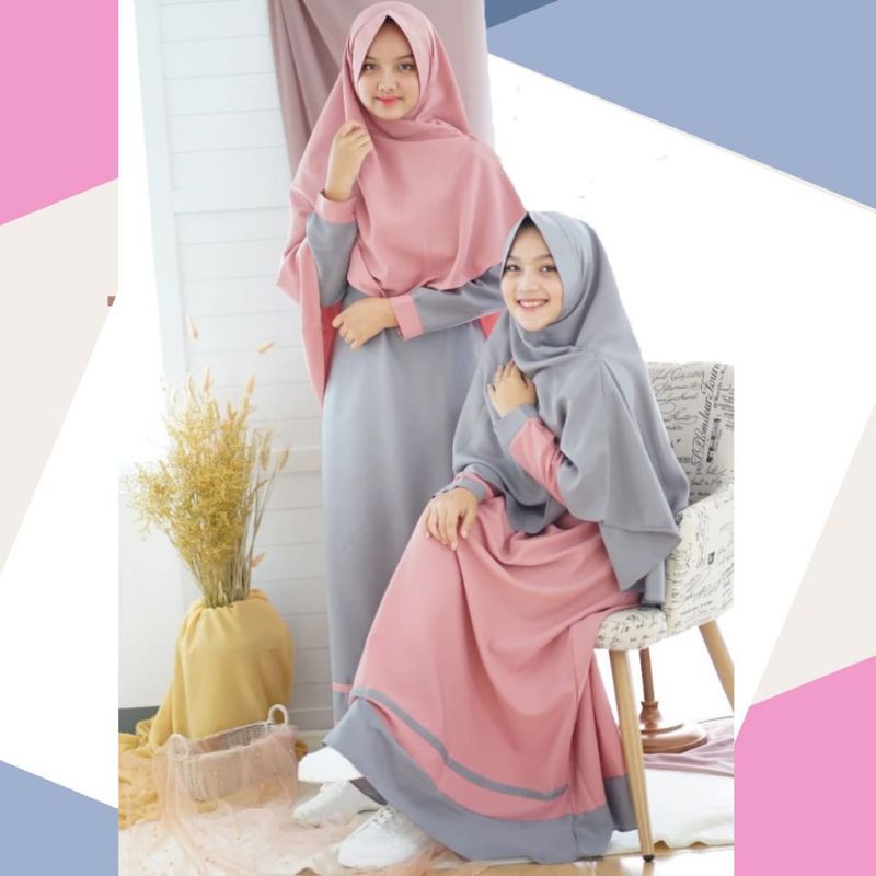 Baju Gamis Wanita Syar'i Muslim Remaja Sabinna Gamis Modis Wanita Lebaran 2021 Terbaru Super Kek Lt