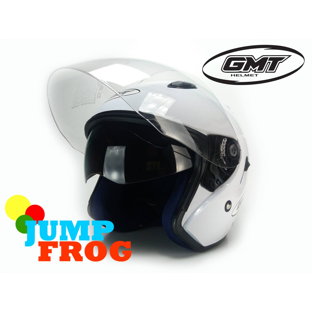 helm motor half face quality ink centro kyt dj maru  original gmt divo solid warna putih