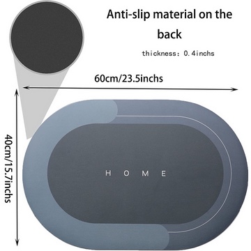 Keset kaki Diatomite Keset Kaki Anti Slip Keset Kamar Mandi Serap Air keset lantai