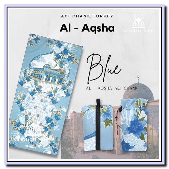 Sajadah Turki Turkey Kiswah Black Sejadah Hitam Super Premium (Kode 07 Sajadah Traveling Al Aqsha/S