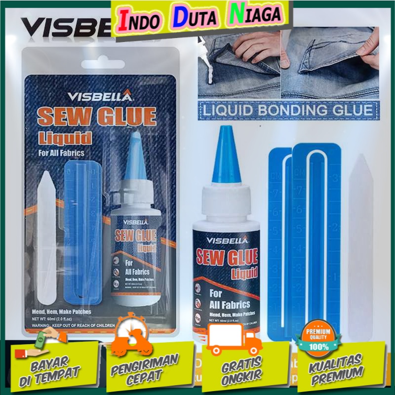 VISBELLA Cairan Liquid Lem Perekat Khusus Kain Kulit Sew Glue 60ml 255