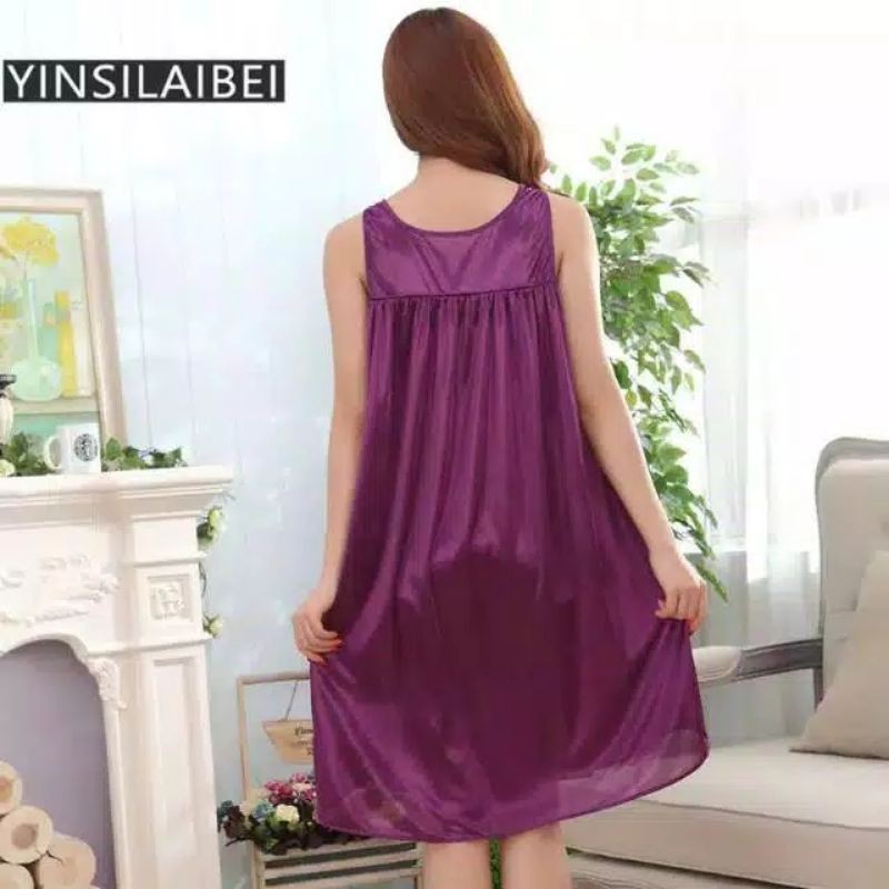 Medan Termurah KD004 Fit to XXL Dress wanita sexy Import Dress satin import Dress tidur import