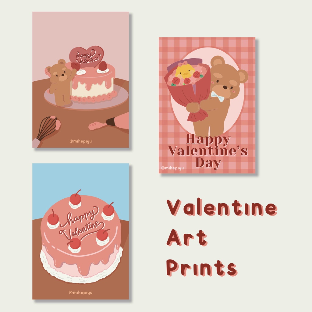 

Valentine Art Print | Mihepiyu Stiker Dekorasi Bullet Journal Diary Scrapbook Poster Dinding Wall Art