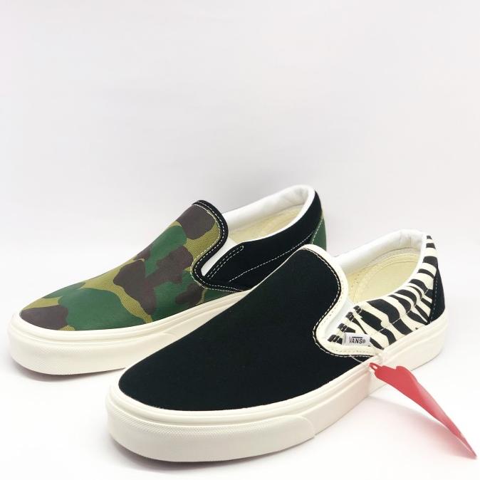 mismatch vans slip on