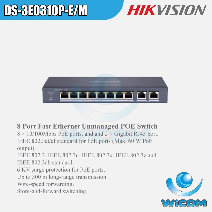 DS-3E0310P-E/M - HIKVISION POE