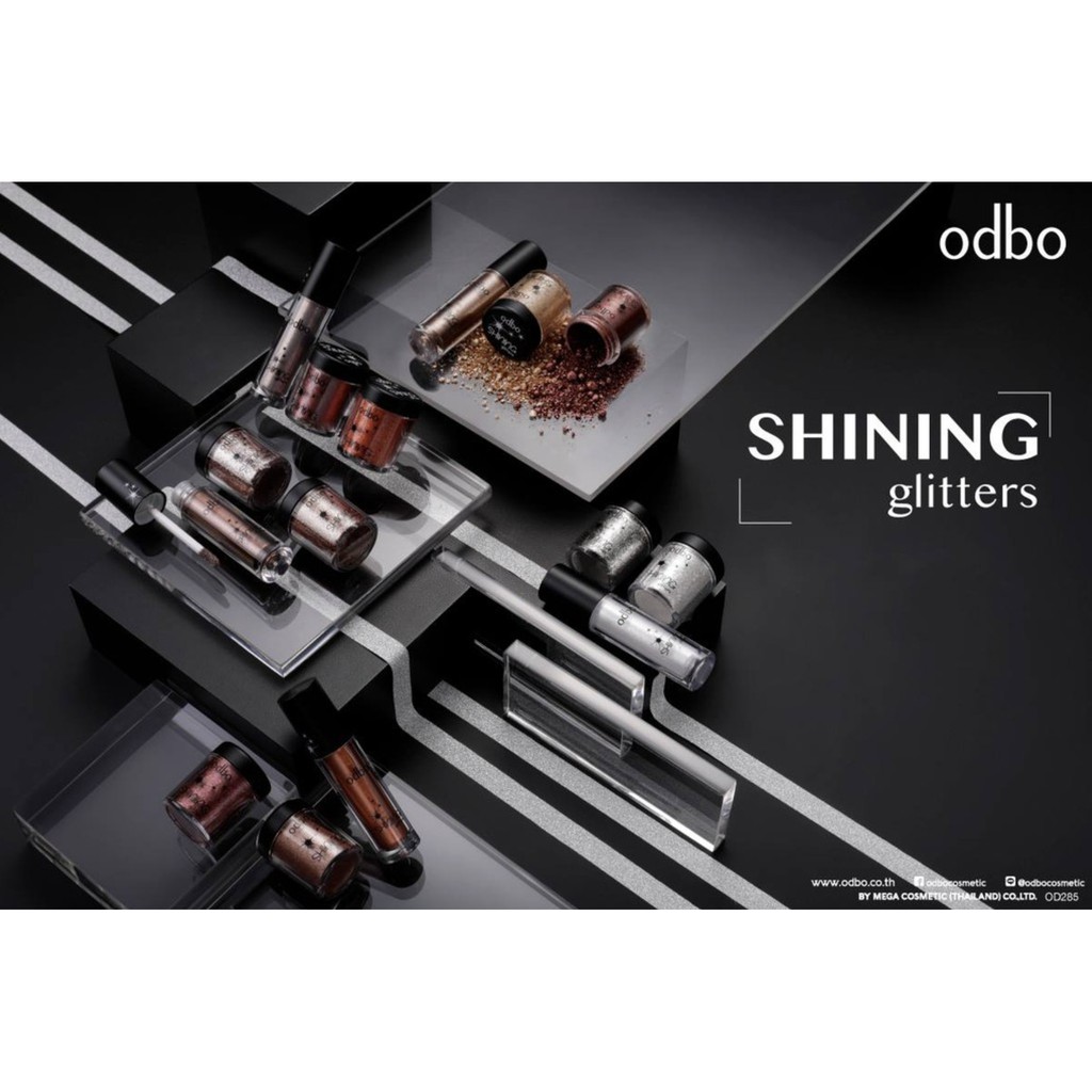 ODBO Shining Glitters Loose Eyeshadow #OD285 Thailand / Metalic Glitter Satin / Eye Shadow Tabur