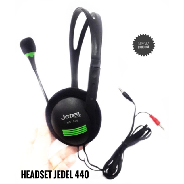 HEADSET / HEADPHONE JEDEL 440  audio Mic Murah