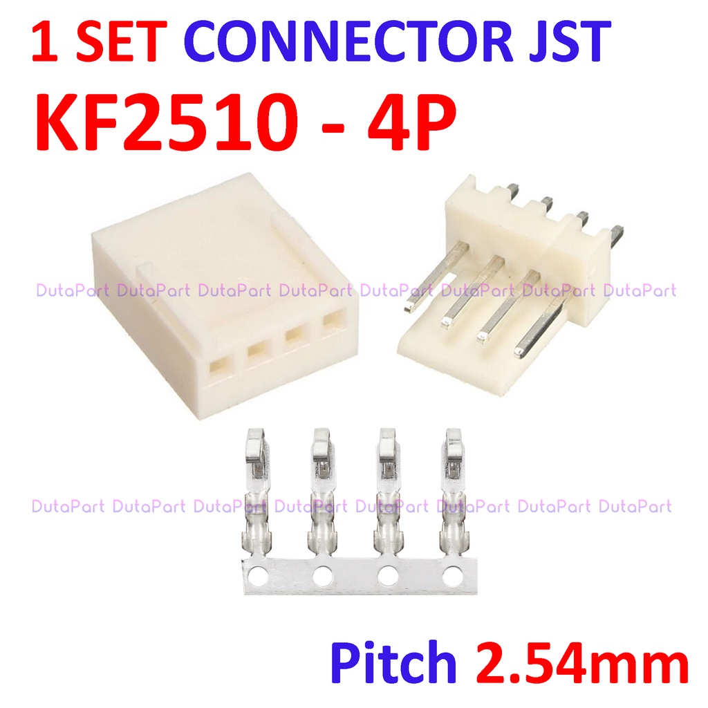 1 SET Connector JST KF2510 - 4P - Male Female Pin Kaki Lurus 2.54mm