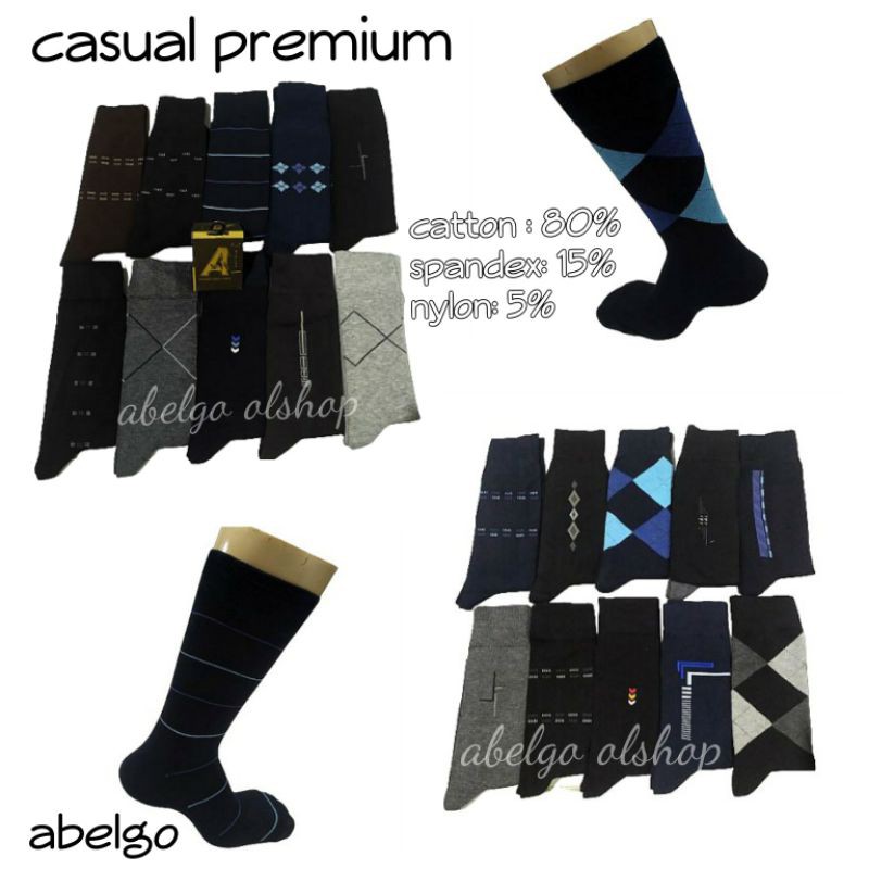 kaos kaki casual moti premium/kaos kaki kerja kantor premium motif-berkualitas