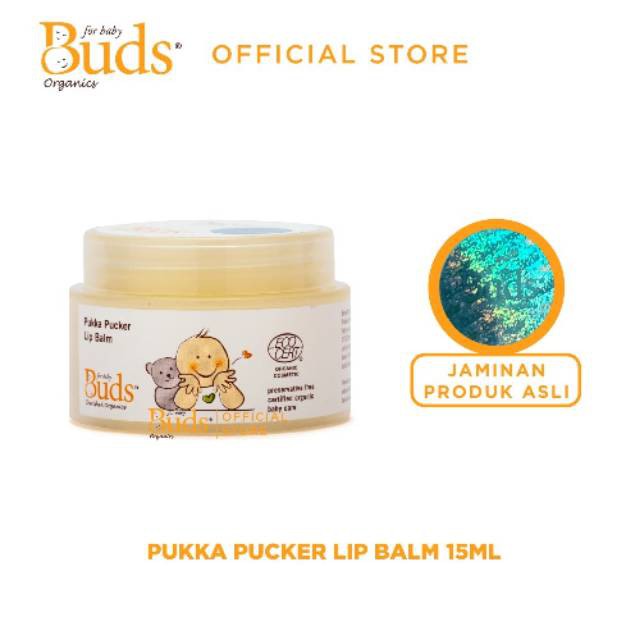Buds Organics BCO - Pukka Pucker Lip Balm 15ml - Pelembab Bibir Bayi Organik