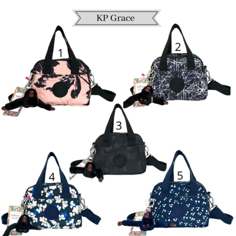 Tas selempang Wanita mini tenteng sling bag import Kipling Grace 2fungsi anti air