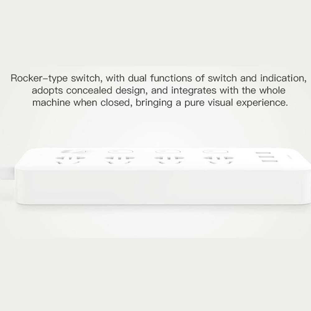 AKN88 - MIJIA Mi Power Strip Extension with 4 Socket and 3 USB Port 2A