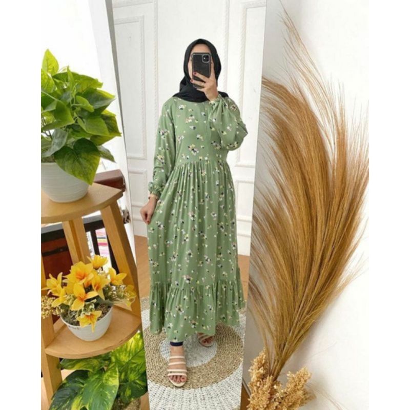 nadya dress / gamis midi