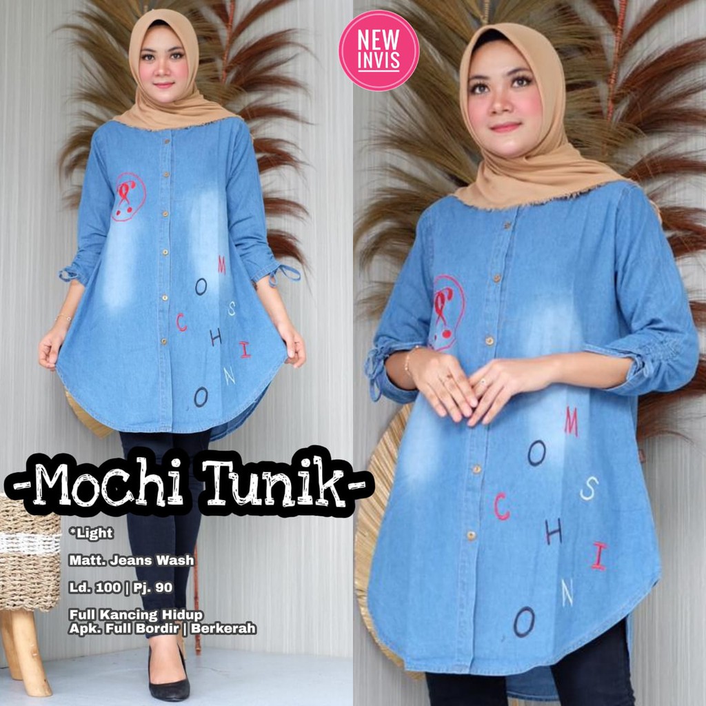 MOCHI | MARSYA|TUNIK | BAJU | ATASAN| BLOUSE|BLOUSE JEANS | JEANS | JEANS WANITA|