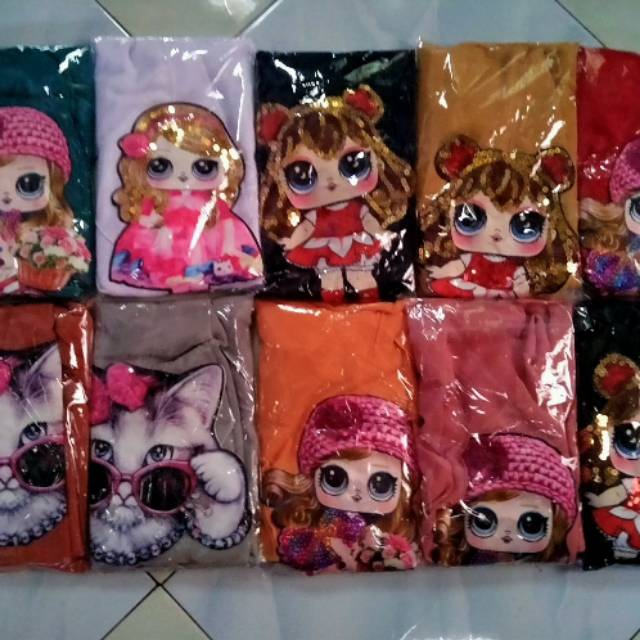 Hijab anak Fanazay kids LED ,bahan ceruti (bisa nyala)