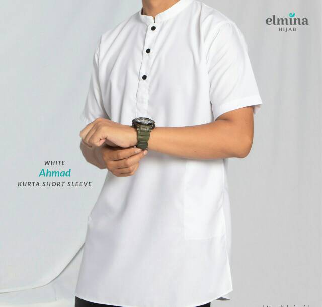 Kurta Ahmad Short Sleeve Kurta Lengan Pendek By Elmina hijab dan Hayzum