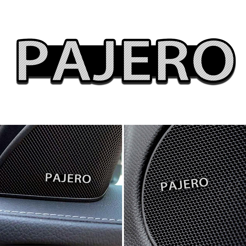 4pcs Stiker 3D Bahan Aluminum Untuk Speaker Mitsubishi Pajero 4 3 2 2020 2019 2018 2016 2017 2016