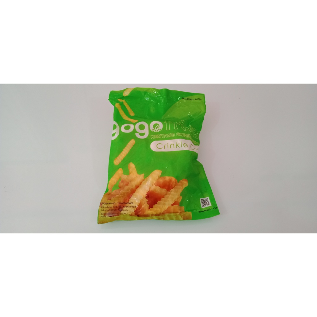 

gogo fries shoestring/cringkle/ gogo kentang goreng 1kg