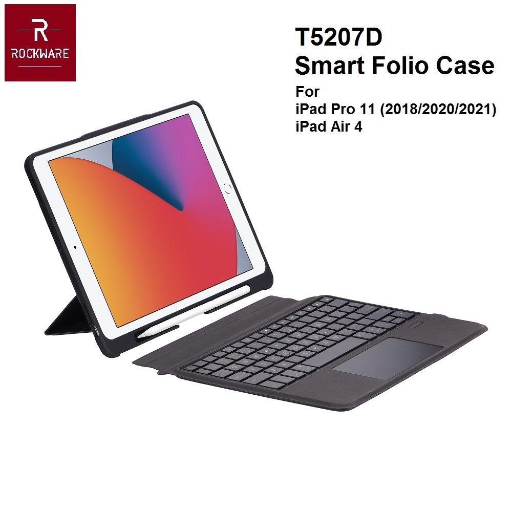 AKN88 - ROCKWARE RW-T5207D - Smart Keyboard Case iPad Pro 11 - Air 4
