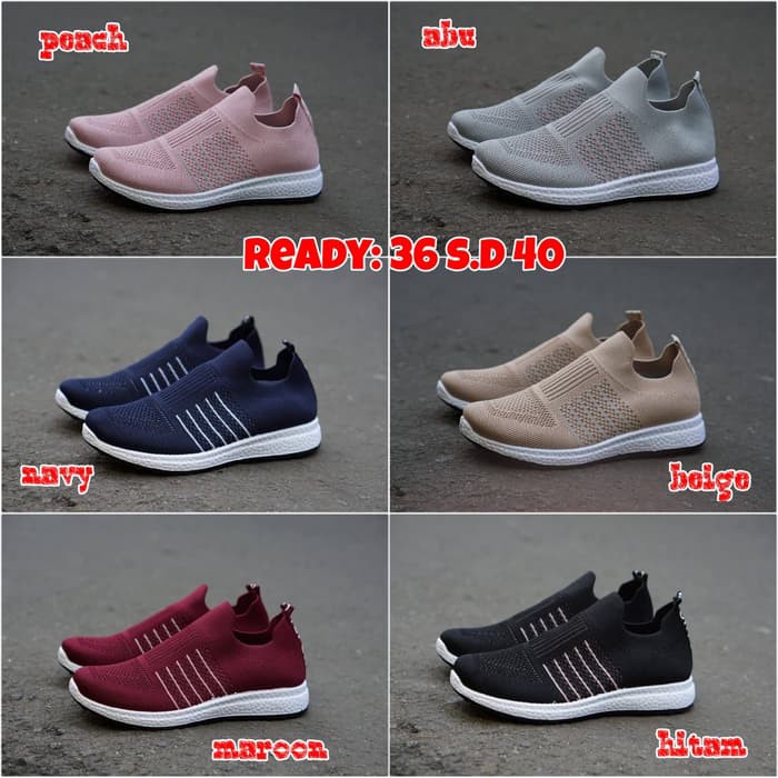 sepatu fashion slip on wanita import. sepatu slip on. sepatu unisex -