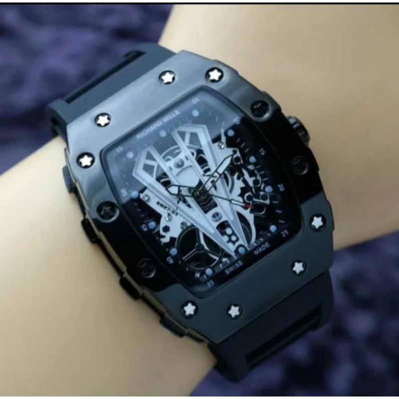 Jam Tangan Pria Richard Mile RM 89 Rubber Super Premium Grade AAA - Free Box Batre Cadangan Original