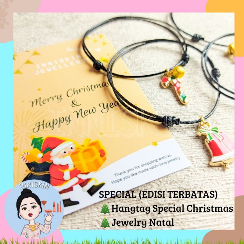 Gelang Natal Tahun Baru / Gelang Chistmas / Gelang Merry Christmas / Jewellery Christmas / Jewelry Christmas / Natal dan Tahun Baru / Hadiah Natal / Gelang Anti Air Natal