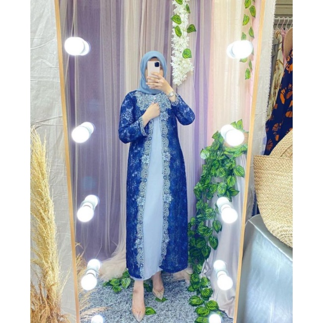 Gamis Cardigan Corneli Kancing Swarosky Original Butik