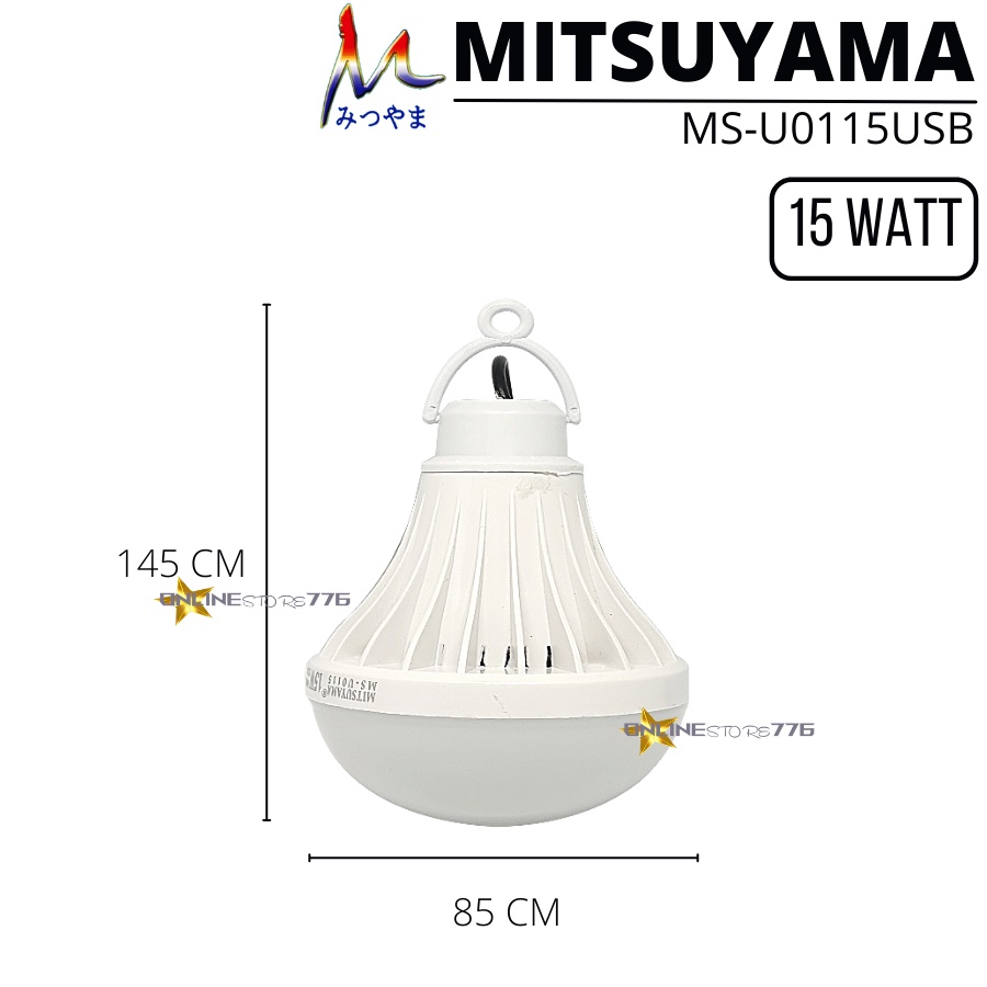 Bohlam Lampu USB Mitsuyama 15w Lampu LED USB 15 Watt Bohlam