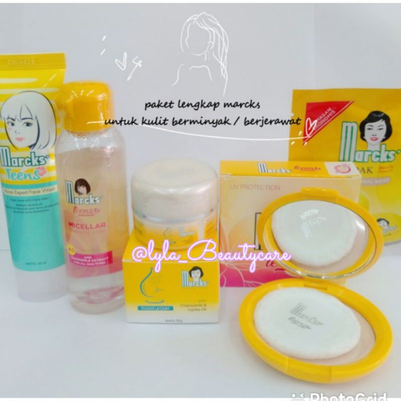 MARCKS PAKET LENGKAP ( untuk kulit berminyak / berjerawat )