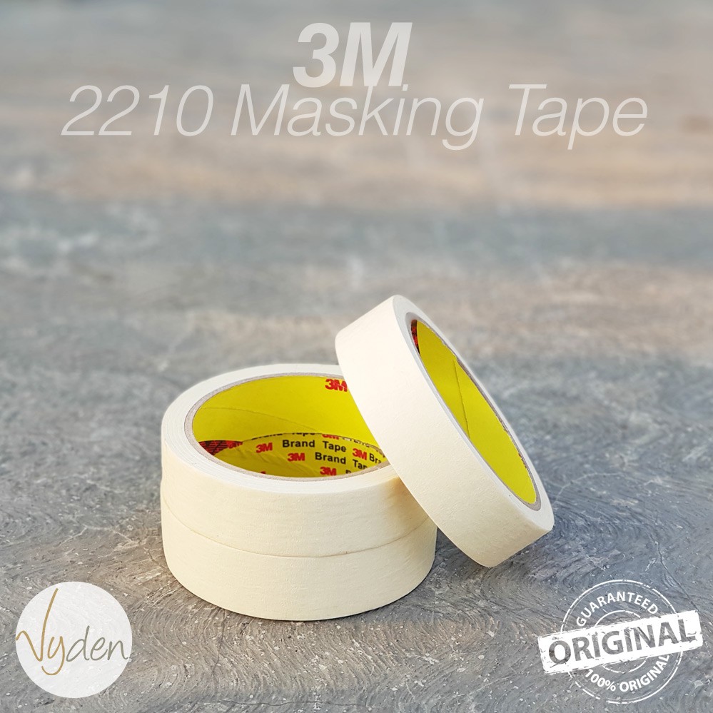 3M Masking Tape Kertas 2210 24mm X 21m Lakban Isolasi Solasi Kertas Poles Mobil Motor MURAH