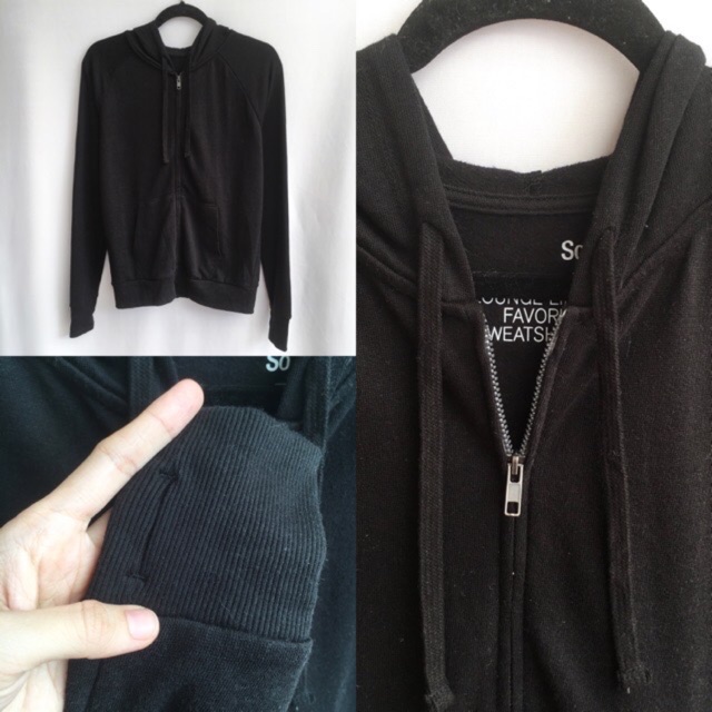 S.O Lounge Life Sweatshirt Hoodie - Black