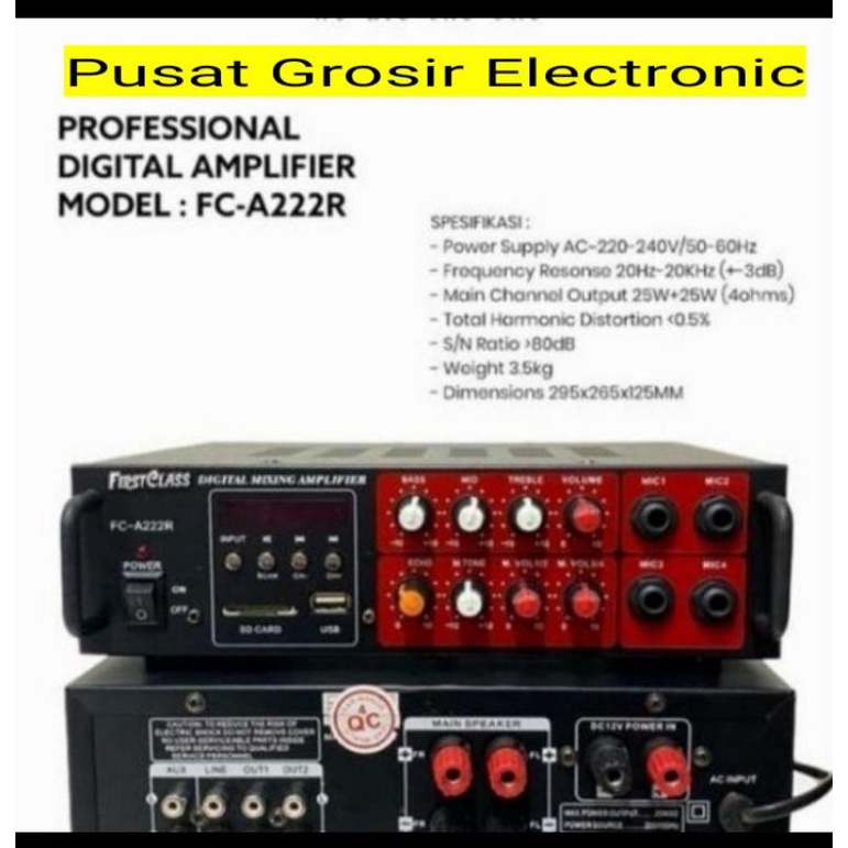 POWER AMPLIFIER  JACK RODWELL FC A222 BLUETOOTH KARAOKE