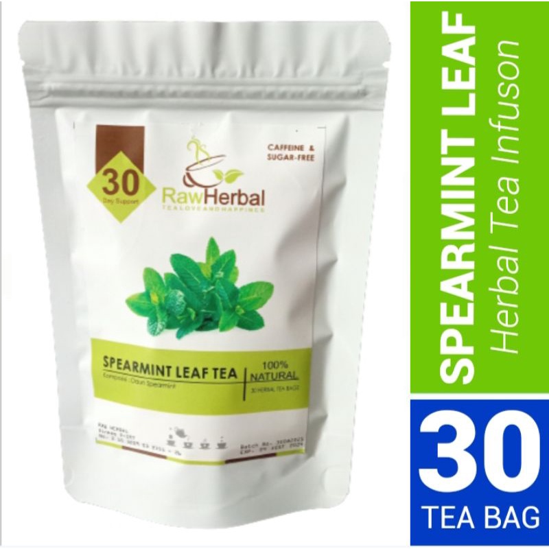 Spearmint Leaf Tea : Teh Daun Spearmint Isi 30 Tea Bag