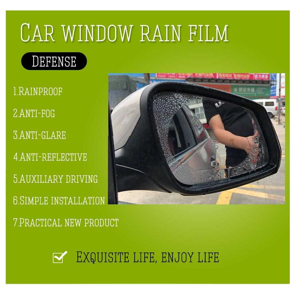 2 PCS Sticker Oval Kaca Spion Mobil Anti Air Rainproof Waterproof || Aksesoris Mobil - TY353194