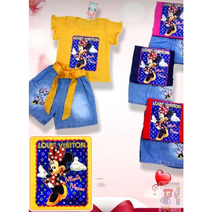 Setelan Anak Mickey Hotpants LV (3-5t)
