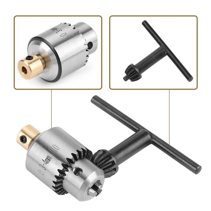 Chuck DIY Bor Elektrik Dinamo Drill Micro 0.3-4mm JTO As 3.17mm -KC34