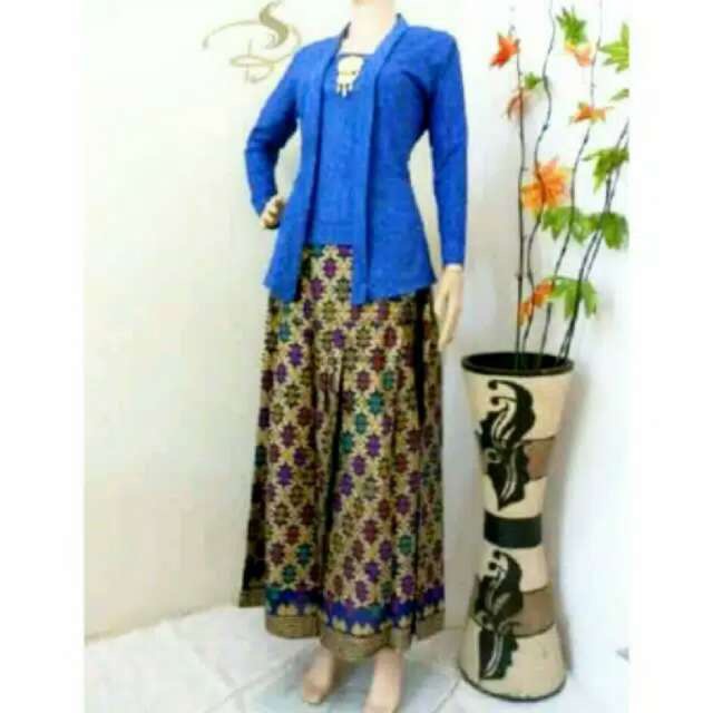 ROK BLUS SETELAN KUTU BARU EMBOS BATIK ROK KLOK KEBAYA WANITA SERAGAM