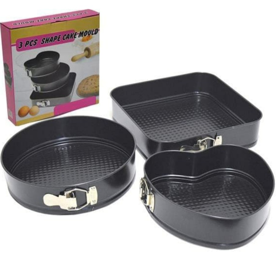 CETAKAN LOYANG KUE 3 IN 1 SHAPE CAKE MOULD CETAKAN LOYANG BOLU 3 PCS