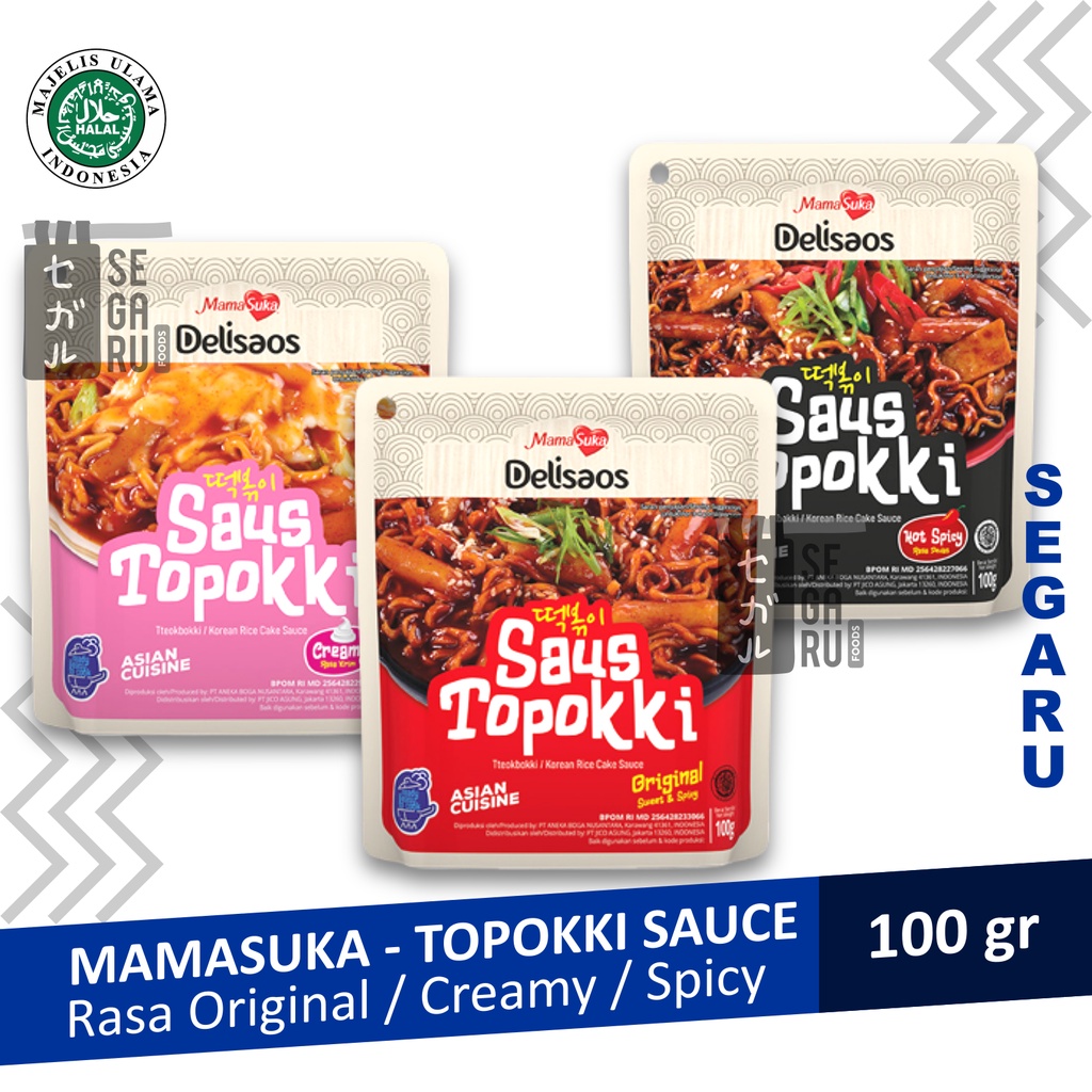 Mamasuka Delisaos Saus Topokki Tteokbokki Tokpoki Halal 100gr