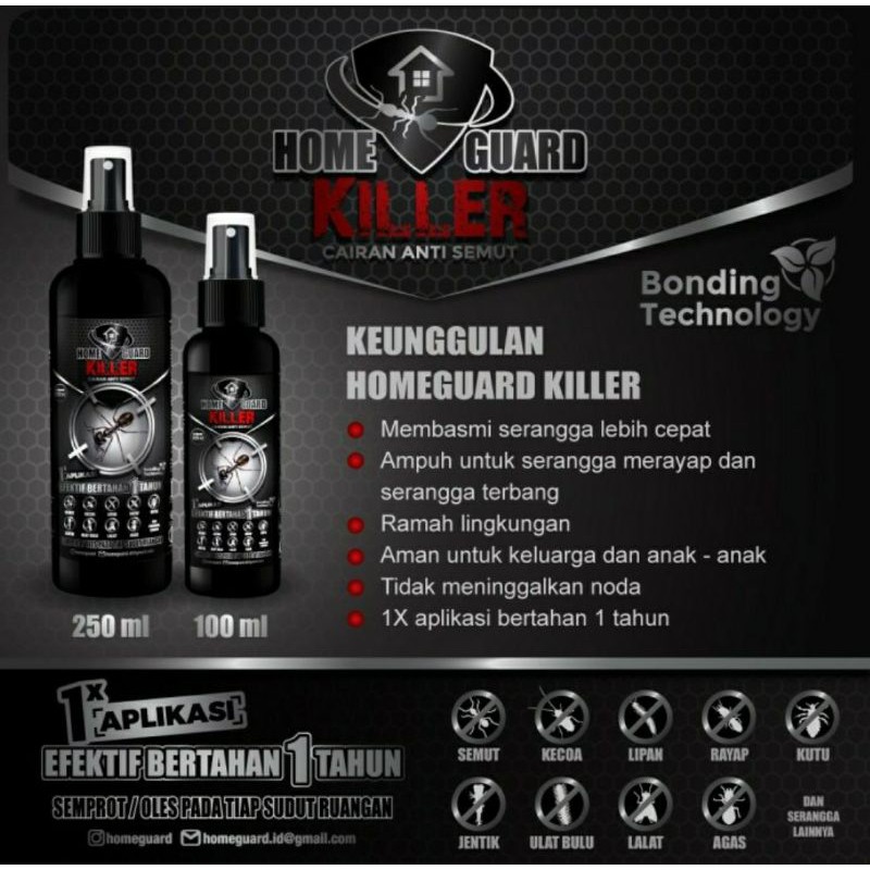 HOME GUARD / cairan obat pembasmi serangga semut kecoak rayap ulat lalat / HOMEGUARD KILLER